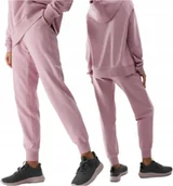 Spodnie damskie - Damskie dresowe spodnie joggery 4F 4FWSS24TTROF606-56S Różowy - miniaturka - grafika 1