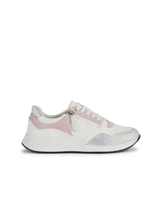 Geox Skórzane sneakersy "Blumya" w kolorze biało-jasnoróżowym - Trampki damskie - miniaturka - grafika 1