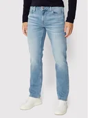 Spodnie męskie - Guess Jeansy Angeles M2YAN2 D4Q43 Niebieski Slim Fit - miniaturka - grafika 1