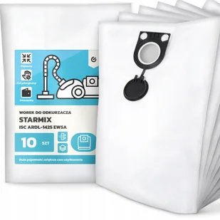 10x Worek do Odkurzacza Starmix Isc ARDL-1425 Ewsa Syntetyczny Tekstylny G9 - Worki do odkurzaczy - miniaturka - grafika 1