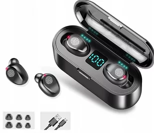 Słuchawki Bezprzewodowe F9 Tws Powerbank + Kabel - Słuchawki - miniaturka - grafika 1