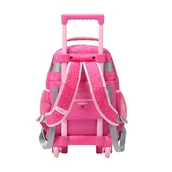 Plecaki szkolne i tornistry - TOTTO Plecak szkolny na kółkach, model Sweet Panda M, średni plecak, pojemność 14 l, 2 przegródki, 2 kieszenie na butelki, ochrona przed uderzeniami, wygodne regulowane paski, różowy, Różowy kolor, M - miniaturka - grafika 1