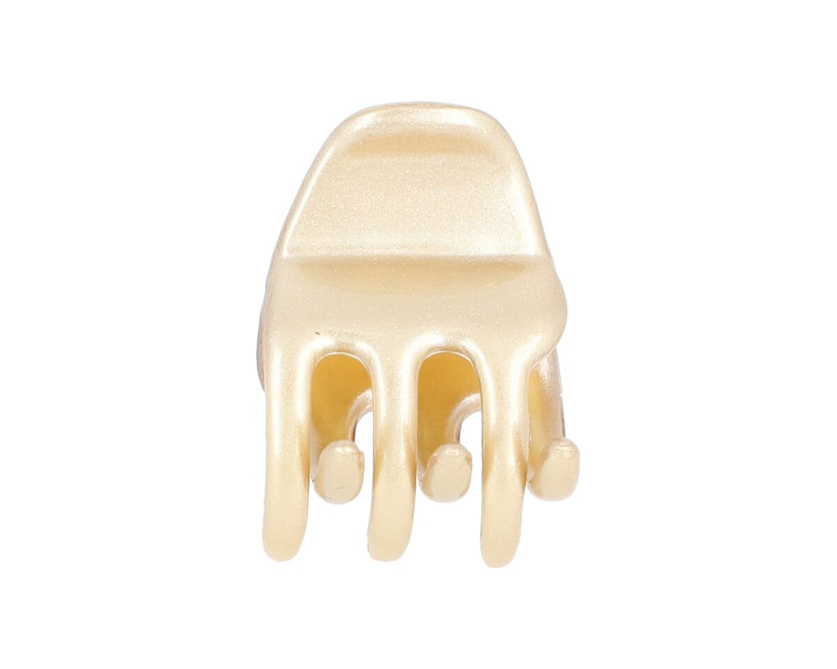 Klamra francuska beżowa brokatowa 2x3 cm