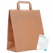 Akcesoria do pakowania - TORBA PAPIEROWA 26x14x30cm szara torebki PAPIEROWE torby 260x140x300 250szt - miniaturka - grafika 1