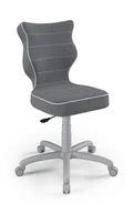 Fotele i krzesła biurowe - Krzesło młodzieżowe, Entelo, Petit szary, Jasmine 33, rozmiar 6 - miniaturka - grafika 1