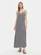 Sukienki - Tommy Hilfiger Sukienka letnia WW0WW41780 Granatowy Regular Fit - miniaturka - grafika 1