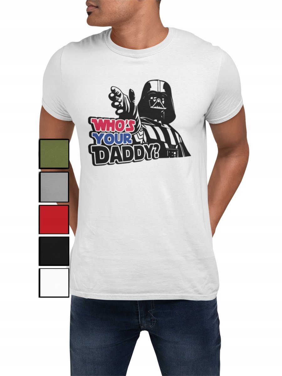 Koszulka T-Shirt Męska Z Nadrukiem Star Wars Lord Napis Yoda - L