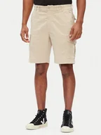 Spodenki męskie - Pepe Jeans Szorty materiałowe Seasonal PM801179 Beżowy Regular Fit - miniaturka - grafika 1