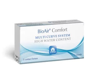 BioAir, Comfort, Soczewki miesięczne -0.75 krzywizna 8,6, 3 szt. - Soczewki kontaktowe - miniaturka - grafika 1