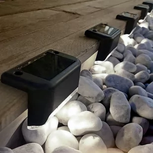 Solarna lampa schodowa tarasowa LED Maclean IP44, 4000K, Ni-MH 100 mAh, 80x45x45mm, czuj. zmierzchu MCE319 - Lampy ogrodowe - miniaturka - grafika 2