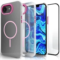 Etui i futerały do telefonów - Etui Do Magsafe Do iPhone 16e Clear, Różowy Magnes, Pancerne, Ramka Szkło - miniaturka - grafika 1