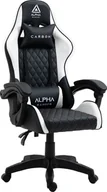 Fotele gamingowe - Fotel Alpha Gaming Carbon Biały Porządny - miniaturka - grafika 1