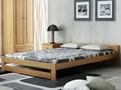 Dom i wnętrze OUTLET - OUTLET - Łóżko drewniane INTER 150x200 BIAŁE - miniaturka - grafika 1