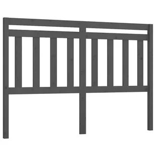 Lumarko Wezgłowie łóżka, szare, 166x4x100 cm, lite drewno sosnowe - Inne meble do sypialni - miniaturka - grafika 3