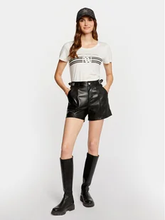 Morgan T-Shirt 241-DONNA Biały Regular Fit - Koszulki i topy damskie - miniaturka - grafika 1
