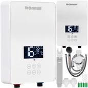 Podgrzewacze wody - Heckermann Zestaw Przepływowy elektryczny podgrzewacz wody SL-X2-60 biały + Słuchawka - miniaturka - grafika 1