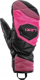 Leki LEKI RĘKAWICE WCR Venom Jr. MITT black pink 5.0 - Rękawice narciarskie - miniaturka - grafika 1