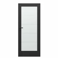 Drzwi wewnętrzne - Skrzydło drzwiowe pokojowe Verte Home B5 90 lewe czarne Porta - miniaturka - grafika 1