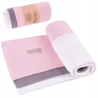 Koce i narzuty dla dzieci - Kocyk bambusowy kocyk niemowlęcy DOCTOR NAP 2101 light pink 80x100 - miniaturka - grafika 1