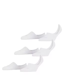 FALKE Kobiety Stopki Step High Cut 3-Pack W IN Zrównoważona Bawełna niewidoczne jednokolorowe 3 Pak, Biały (White 2000), 41-42 - Skarpetki damskie - miniaturka - grafika 1