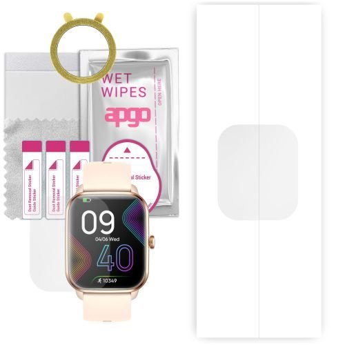 1x folia hydrożelowa ochronna do Niceboy Watch 3 - apgo Smartwatch Hydrogel Protection Ochrona na ekran smartwatcha