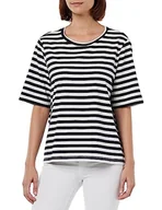 Koszulki i topy damskie - VERO MODA T-shirt damski, Czarny/paski: śnieżnobiały, L - miniaturka - grafika 1