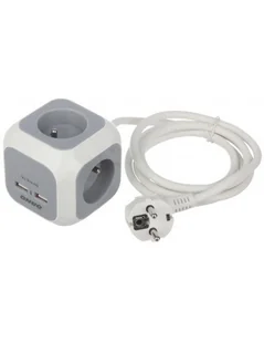 Orno Przedłużacz OR-AE-13144 4-krotny ładowarka 2xUSB 1,5m szaro-biały OR-AE-13144 - Przedłużacze i rozgałęźniki - miniaturka - grafika 11