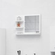 Lustra - vidaXL Lustro łazienkowe, białe, 60x10,5x45 cm, płyta wiórowa - miniaturka - grafika 1
