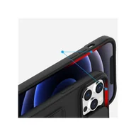 Etui i futerały do telefonów - cofi1453® Silikonowe etui ochronne 360 stopni CamShield Smukłe etui na telefon komórkowy z osłoną aparatu kompatybilne z Samsung Galaxy A72 (A725F) Czarny - miniaturka - grafika 1