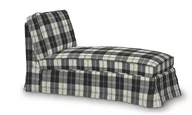 Meble modułowe i akcesoria - Dekoria Pokrowiec na szezlong leżankę Ektorp wolnostojący prosty tył krata czarno-biała 63 x 166 x 73 cm Edinburgh 1004-115-74 - miniaturka - grafika 1