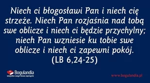 Naklejka - Niech ci błogosławi Pan i niech cie strzeże. Niech Pan rozjaśnia nad tobą swe oblicze... - Dewocjonalia - miniaturka - grafika 1