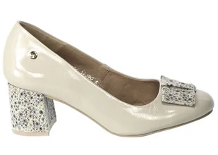 Czółenka Maciejka 3356A-04/00-1 Skórzane Beżowe - MACIEJKA - Czółenka - miniaturka - grafika 1