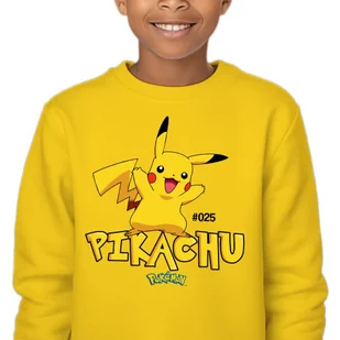 Bluza Dziecięca Żółta Bez Kaptura Super Prezent Dla Dziecka Pikachu 104 Wz - Bluzy dla dziewczynek - miniaturka - grafika 1