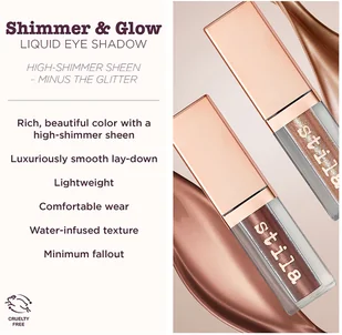 Stila Shimmer and Glow Liquid Eye Shadow - płynny cień do oczu Starlight - Cienie do powiek - miniaturka - grafika 8