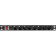 Listwy zasilające - Listwa zasil.rack Pdu 1U 16A 2m 8sch. PDU-08F-0200 - miniaturka - grafika 1