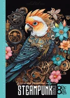 Kolorowanki, wyklejanki - Kolorowanka A4 Steampunk Papuga - miniaturka - grafika 1