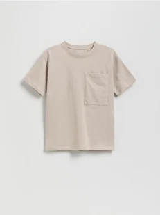 Reserved - Bawełniany t-shirt - kremowy - Koszulki dla chłopców - miniaturka - grafika 1