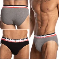 Majtki męskie - LAMA 1051SD slipy męskie dopasowane majtki BAWEŁNIANE 2-PAK - L - miniaturka - grafika 1