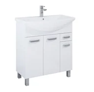 Szafki łazienkowe - Szafka łazienkowa z umywalką Elita Sunn 75 cm biały połysk RE169193008060 - miniaturka - grafika 1