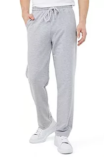 Spodenki męskie - COMEOR Męskie spodnie dresowe z bawełny - długie spodnie sportowe męskie - spodnie treningowe do biegania męskie spodnie relaksacyjne, szary, 4XL - grafika 1