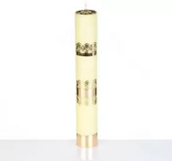 Dewocjonalia - Świeca na wkład olejowy żółta bez regulacji 40 cm - miniaturka - grafika 1