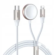 Akcesoria do smartwatchy - Szybka Ładowarka Magnetyczna Do Apple Watch 2w1 Joyroom S-iw012 30w 1,5m - miniaturka - grafika 1