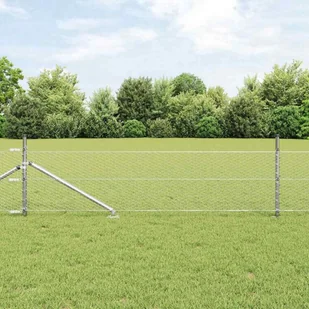 Lumarko Ogrodzenie z słupkami Srebrny 0,5 x 10 m Stal pokryta PCV - Ogrodzenia Lumarko Ogrodzenie z słupkami Srebrny 0,5 x 10 m Stal pokryta PCV - Ogrodzenia - miniaturka - grafika 1