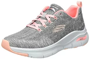 Skechers Damskie sneakersy Arch Fit Comfy Wave, Gray Knit Pink Trim, 40 EU - Sneakersy damskie - miniaturka - grafika 1