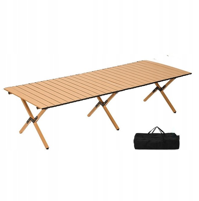 ITIMPORT Stół OGRODOWY 150x90cm MOCNY ODPORNY Kempingowy