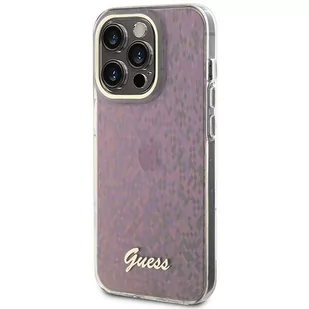Guess GUHCP15LHDECMP iPhone 15 Pro 6.1" różowy/pink hardcase IML Faceted Mirror Disco Iridescent - Etui i futerały do telefonów - miniaturka - grafika 2