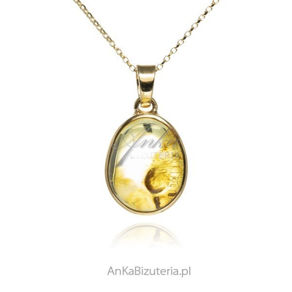 ankabizuteria.pl Srebrna zawieszka z żółtym bursztynem cytynowym