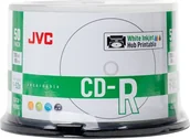 Nośniki danych - JVC JVC CD-R 700MB 52X INKJET WHITE PRINTABLE CAKE*50 701715JCK0021 - miniaturka - grafika 1