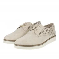 Półbuty damskie - Eram Półbuty Damskie Beżowe Sznurowane 38 Mcp - miniaturka - grafika 1