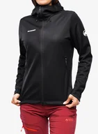 Kurtki męskie - Softshell damski Mammut Ultimate VII SO Hooded Jacket - black - miniaturka - grafika 1
